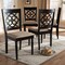 Baxton Studio Renaud Sand Upholstered Espresso Finished Wood Dining Chair, PK4 157-9729 - alternate 6
